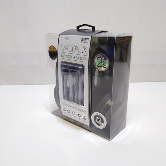 Sentry Two Pack Headphone & Earbud In-Line Microphones iPad iPhone Laptop Tablet - Picture 3 of 6